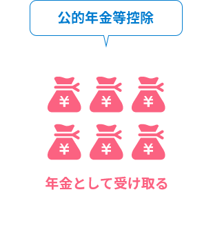 公的年金等控除　年金として受け取る